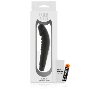 DOLCE VITA – REALISTIC  PLEASURE VIBRADOR SILICONA NEGRO