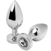 METAL HARD – ANAL PLUG DIAMOND TRANSPARENTE SMALL 5.71CM