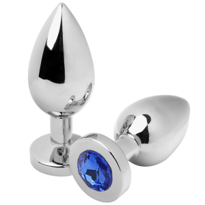 METAL HARD – ANAL PLUG DIAMOND AZUL MEDIUM 7.62CM