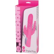 SEVEN CREATIONS – E RABBIT TRIPLE PLAY VIBRADOR TRIPLE ESTIMULACIÓN ROSA