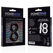 POWERING – SUPER FLEXIBLE Y RESISTENTE ANILLO PENE Y TESTICULOS  PR12  NEGRO