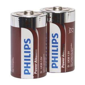 PHILIPS – POWER ALKALINE PILA D LR20 BLISTER*2