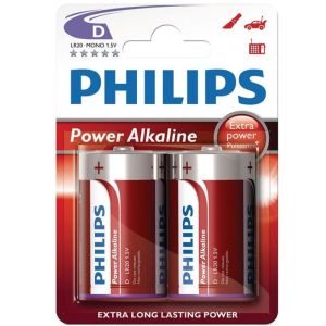 PHILIPS – POWER ALKALINE PILA D LR20 BLISTER*2