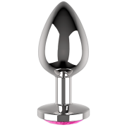 COQUETTE TOYS – PLUG ANAL DE METAL TALLA L CRISTAL PINK 4 X 9CM