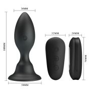 MR PLAY – PLUG ANAL CON VIBRACION NEGRO CONTROL REMOTO