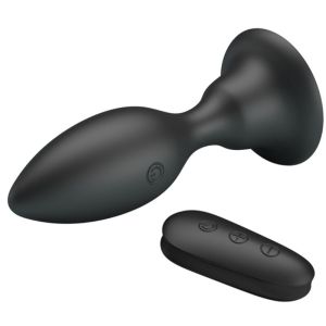 MR PLAY – PLUG ANAL CON VIBRACION NEGRO CONTROL REMOTO