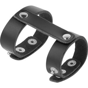 DARKNESS – ANILLO PENE Y TESTICULOS AJUSTABLE LEATHER