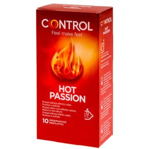 CONTROL – HOT PASSION PRESERVATIVOS EFECTO CALOR 10 UNIDADES