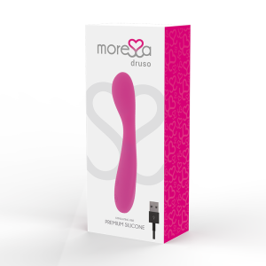 MORESSA – DRUSO MASAJEADOR DUO PUNTO G Y SUERO PELVICO PREMIUM SILICONE RECARGABLE