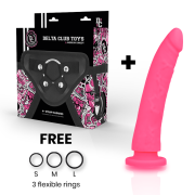 DELTA CLUB – TOYS ARNES + DILDO ROSA SILICONA MEDICA 17 CM -O- 3 CM