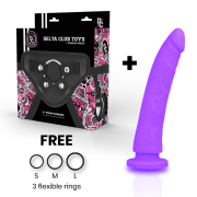 DELTA CLUB – TOYS ARNES + DILDO LILA SILICONA MEDICA 17 CM -O- 3 CM