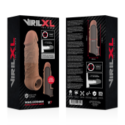 VIRILXL – EXTENSION DE PENE LIQUID SILICONE V7 MARRON