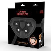 CYBER SILICOCK – ARNÉS CON 3 ANILLAS SILICONA