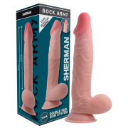 ROCKARMY – ARNÉS + DUAL DENSITY SHERMAN DILDO REALISTA 24 CM -O- 4.62 CM