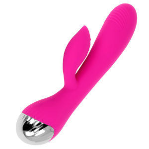 OHMAMA – VIBRADOR RECARGABLE CON RABBIT 10 MODOS DE VIBRACIÓN 19 CM