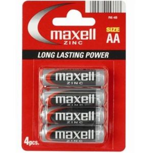 MAXELL – PILA SALINA MANGANESO AA R6 BLISTER*4